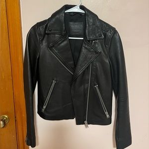 All saints genuine leather jacket